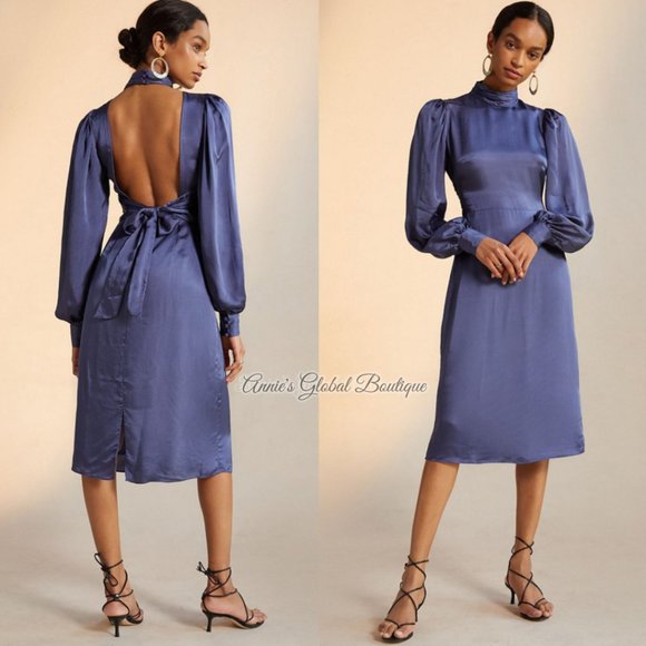 RARE NWT ANTHROPOLOGIE HUTCH Open-Back Midi Dress. Halter Neck. Size 2 - Picture 7 of 16